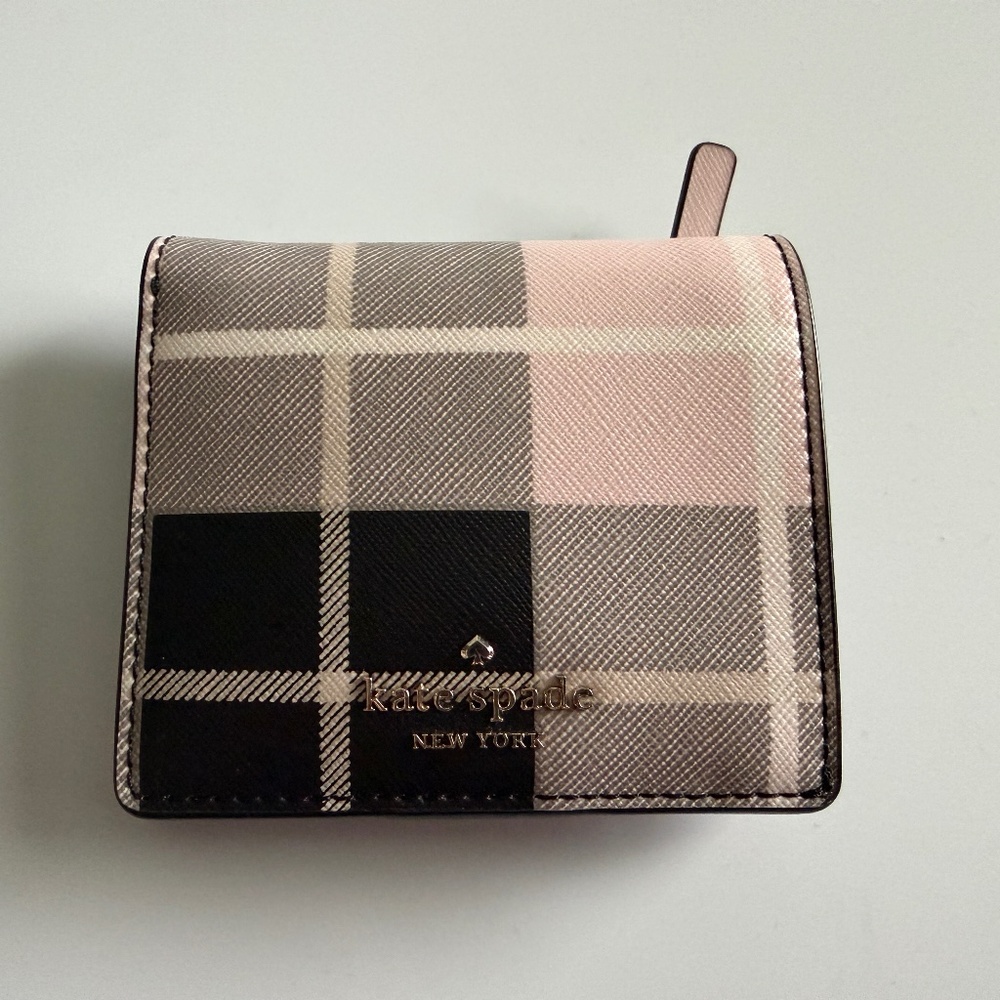 Kate Spade Cove Street Woodland Plaid Serenade Wallet
